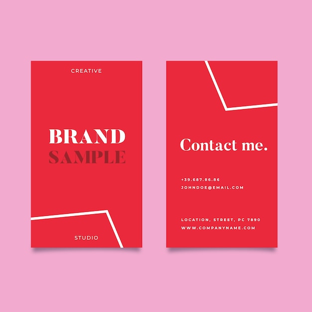 Colorful minimal business card template