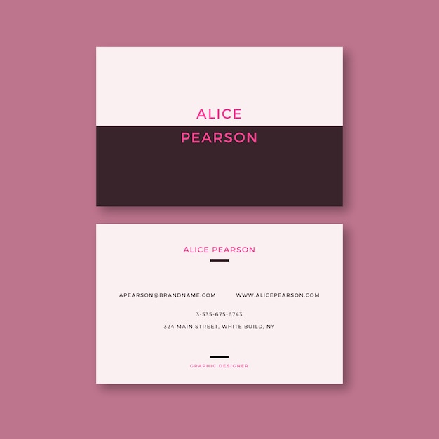 Free vector colorful minimal business card template