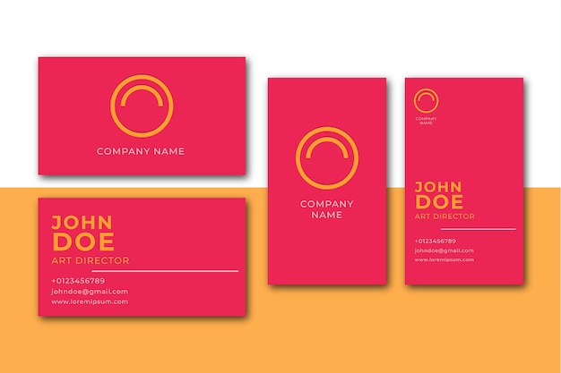 Colorful minimal business card template