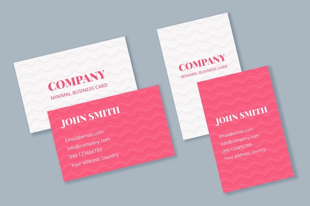 Free vector colorful minimal business card template