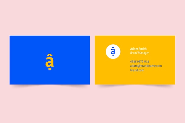 Colorful minimal business card template