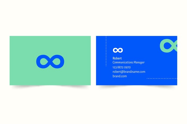 Colorful minimal business card template