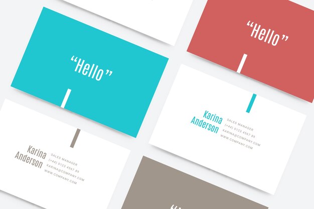 colorful minimal business card template