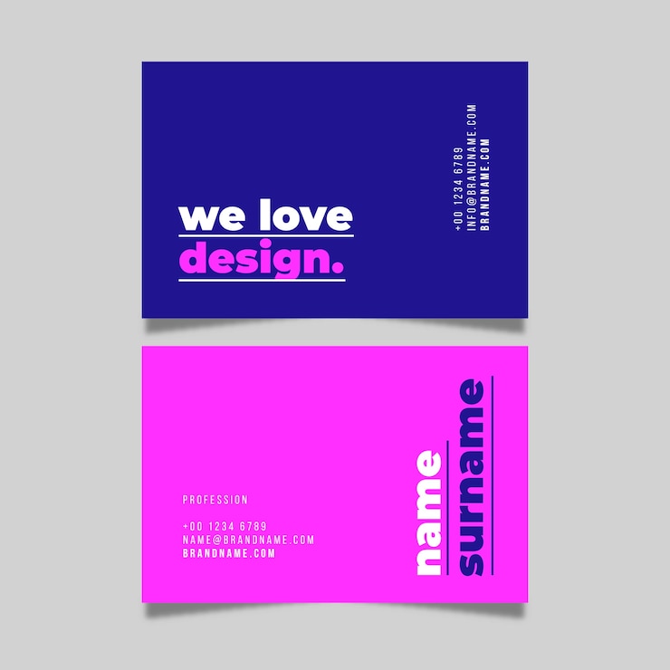 Free Vector colorful minimal business card template