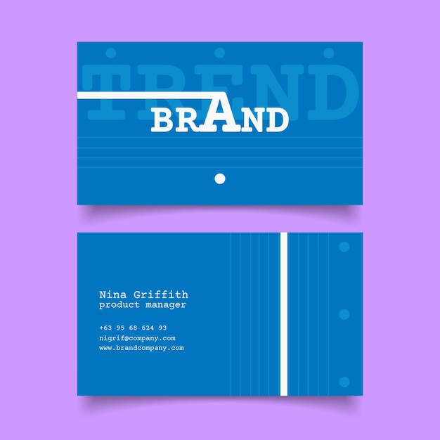 Colorful minimal business card template