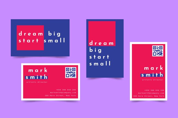 Colorful minimal business card template