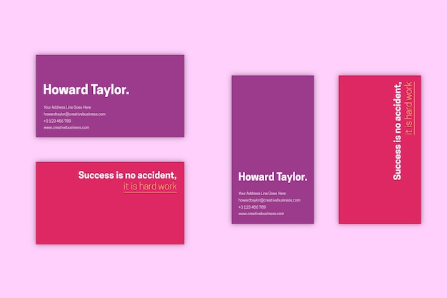 Colorful minimal business card template