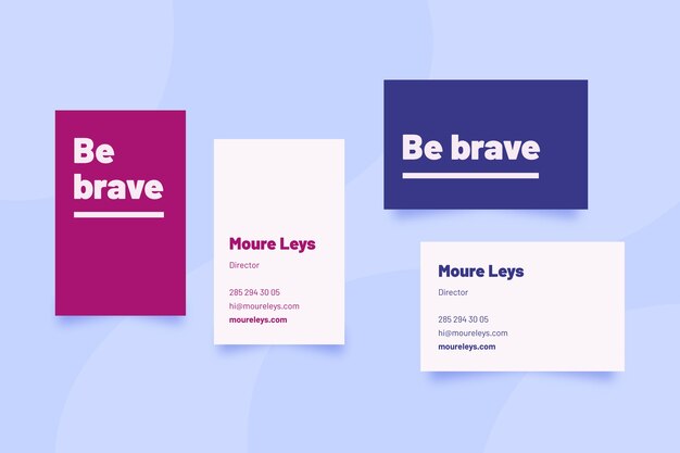 Colorful minimal business card template