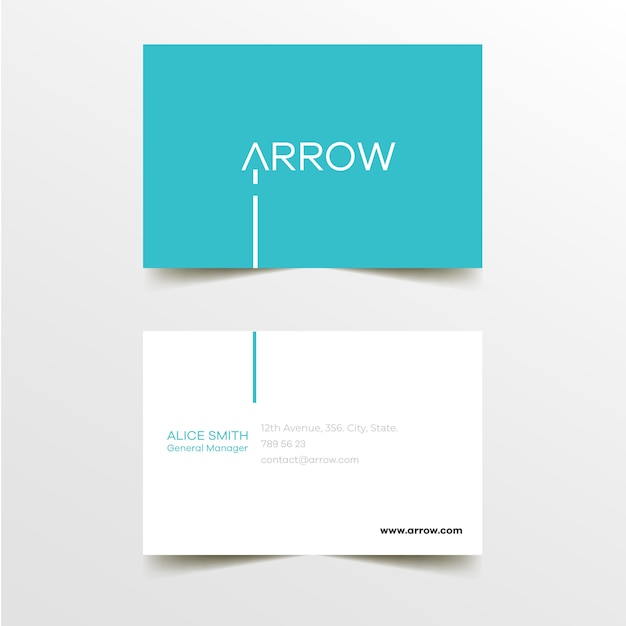 Colorful minimal business card template