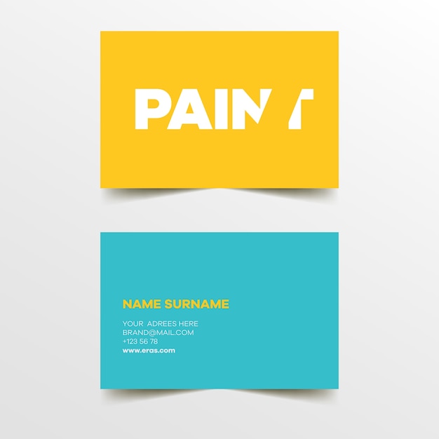 Free vector colorful minimal business card template