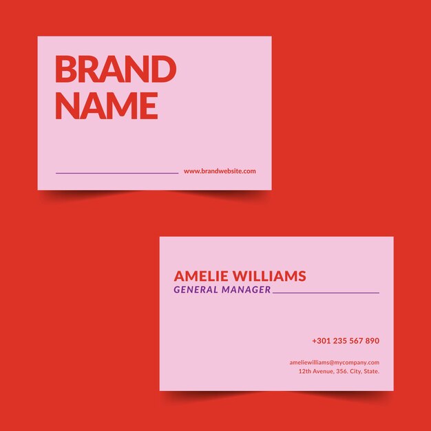 Colorful minimal business card template