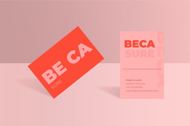 Free vector colorful minimal business card template