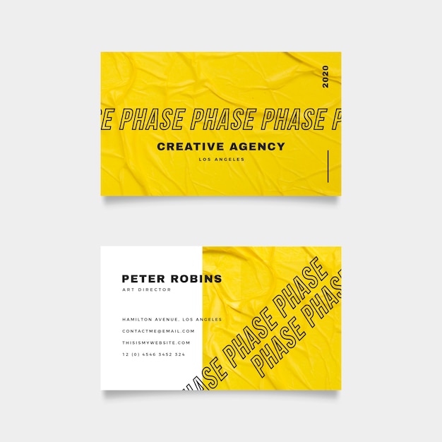 Free vector colorful minimal business card template