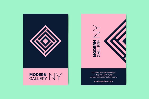 Colorful minimal business card template