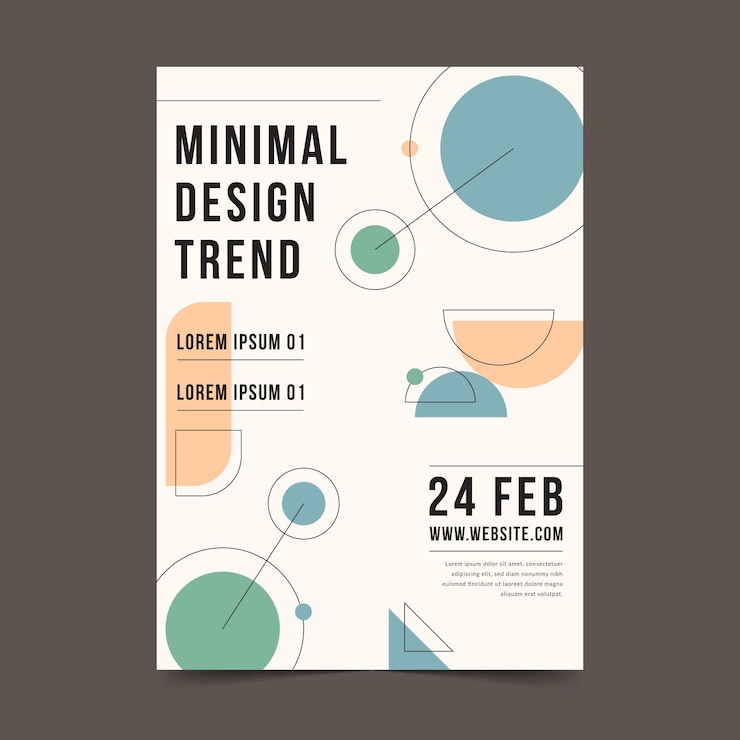 Free Vector colorful minimal flyer template