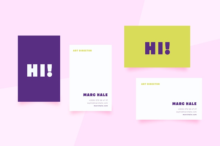 Free Vector colorful minimal template business card