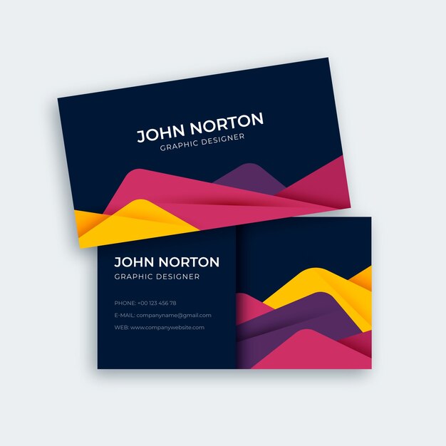 Free vector colorful modern abstract business card template