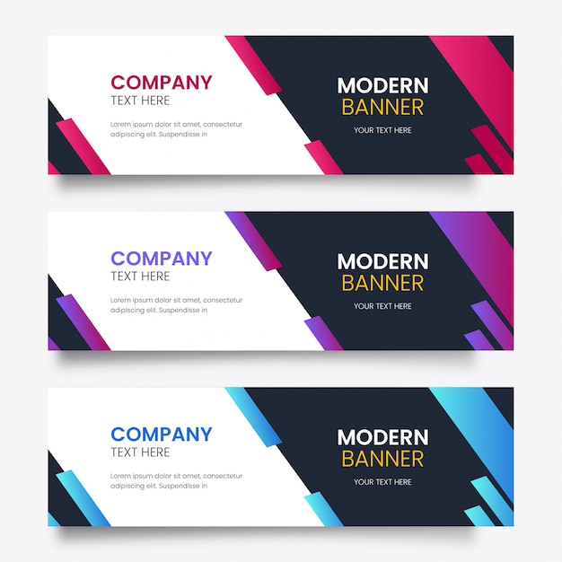 Free vector colorful modern banner