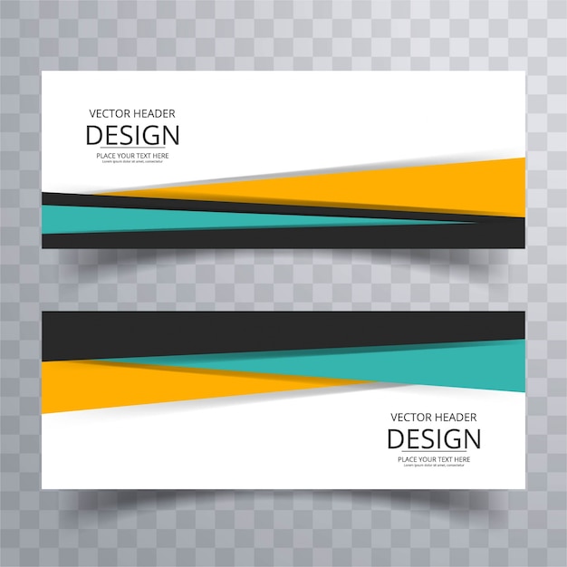 Free vector colorful modern banners
