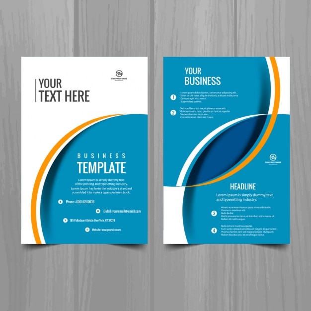 Free vector colorful modern business brochure