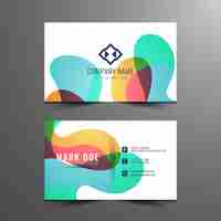 Free vector colorful modern business card design