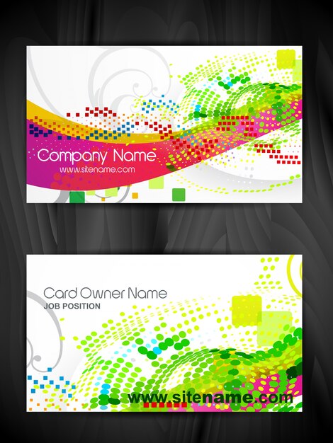 Colorful modern business card