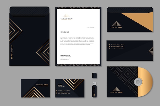Colorful modern business stationery