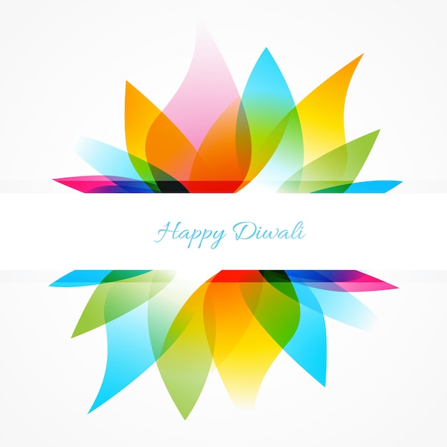 Colorful modern diwali design