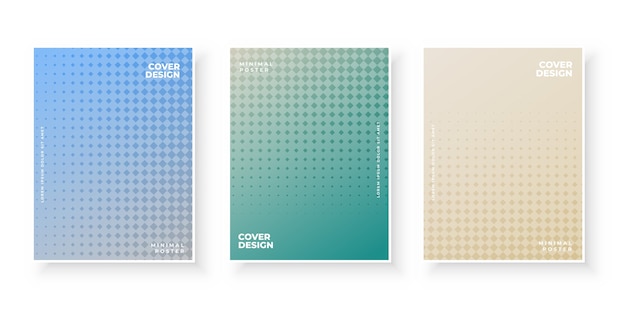 Free vector colorful modern gradient covers template design set