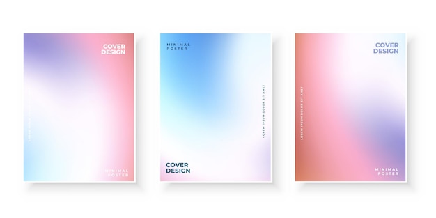 Free vector colorful modern gradient covers template  set