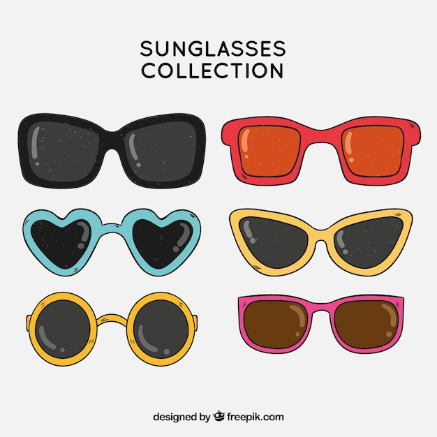 Коллекция цветных и современных солнцезащитных очков