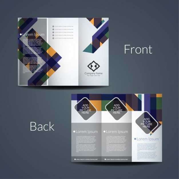 Colorful modern tri fold template