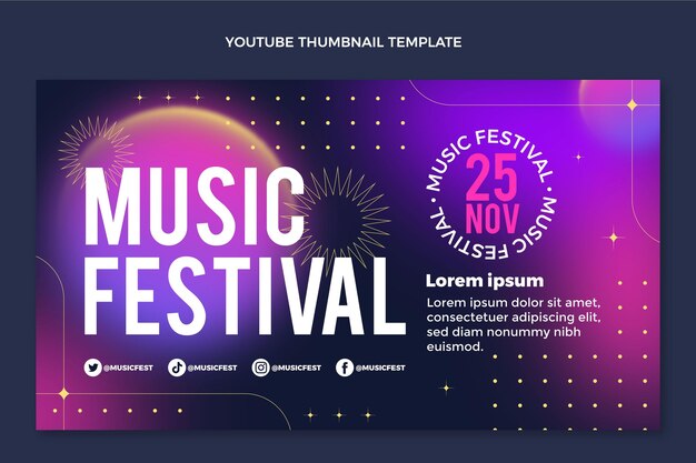 Colorful music festival youtube thumbnail