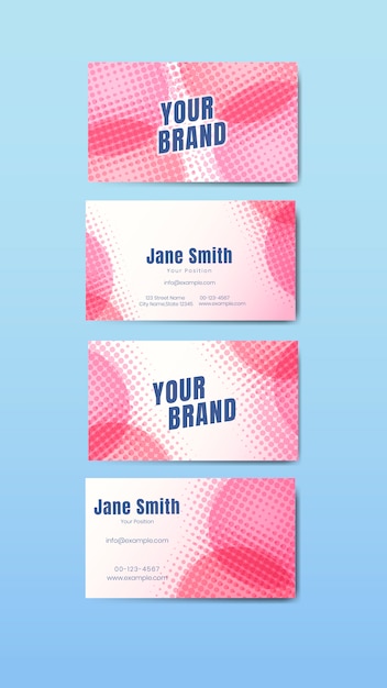 Free vector colorful name card set