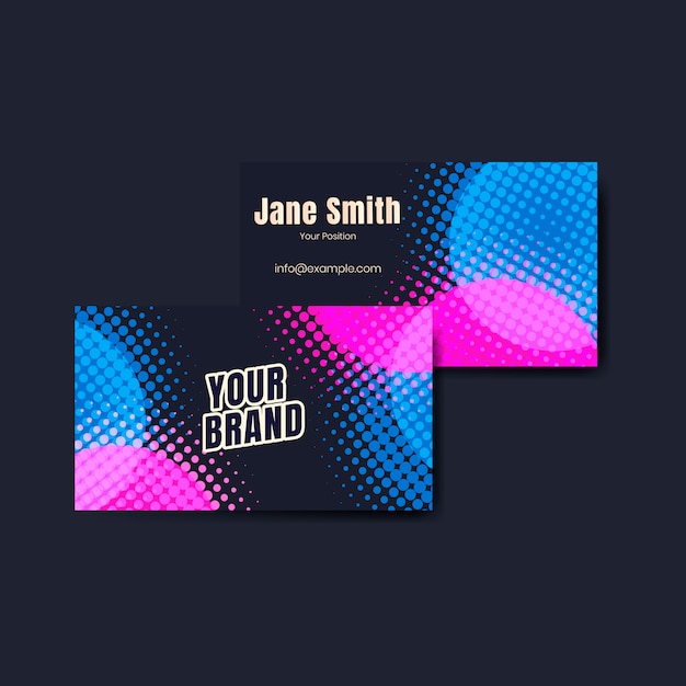 Free vector colorful name cards set