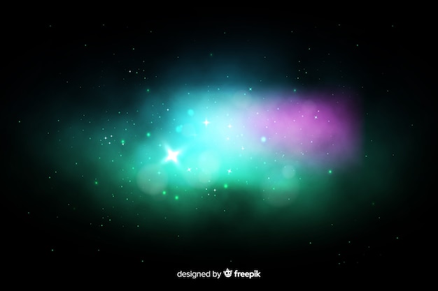 Free vector colorful nebula galaxy background