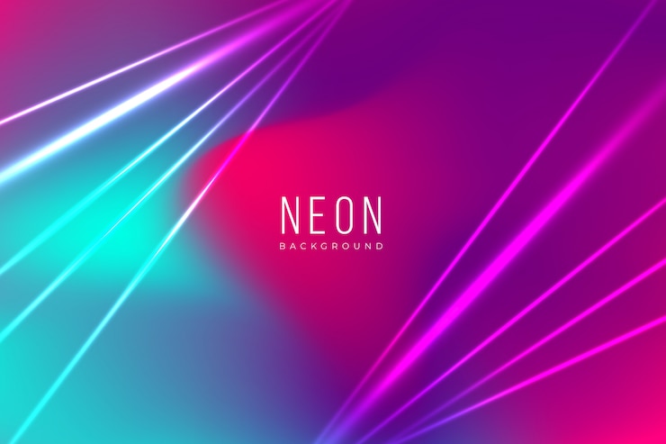 무료 Vector 조명 효과와 화려한 네온 배경