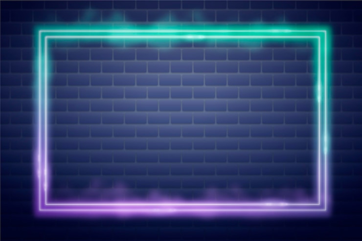 Free Vector colorful neon frame design