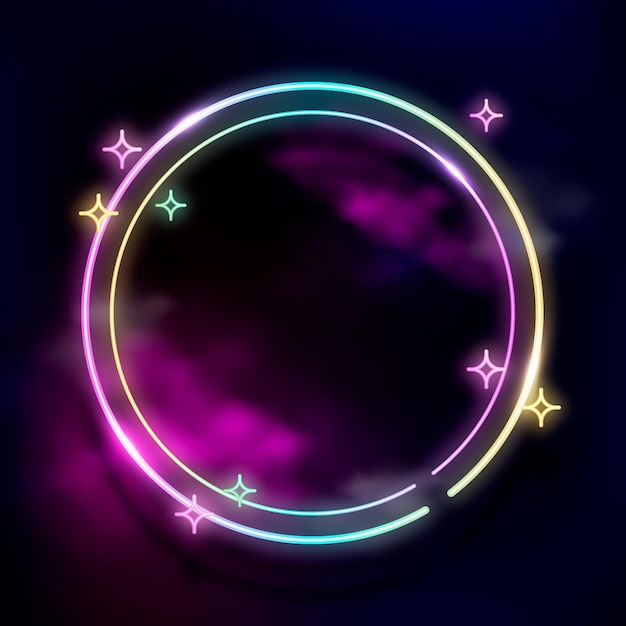 Colorful neon frame design