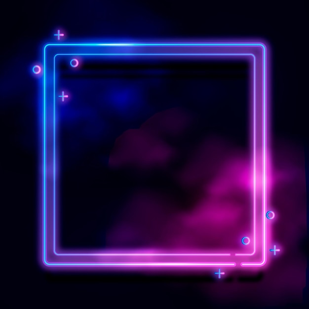 Colorful neon frame design