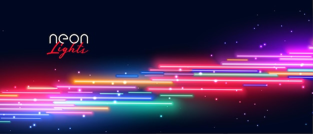 Free vector colorful neon led light effect background