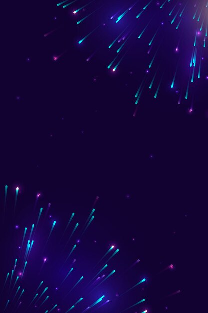 Colorful neon meteor background design vector