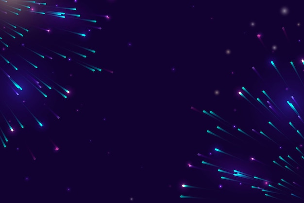 Free vector colorful neon meteor background design