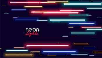 Free vector colorful neon speed lights