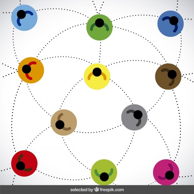 Free Vector colorful network illustration