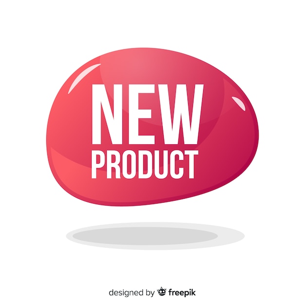 Free vector colorful new product composition with flat design