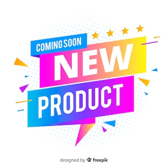Colorful new product composition with flat design