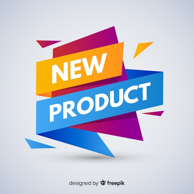 Free vector colorful new product composition with flat design