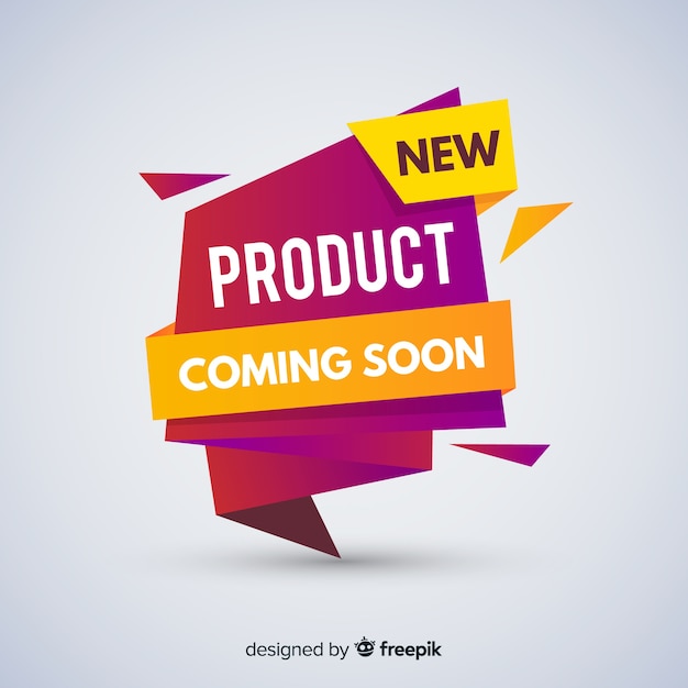 Free vector colorful new product composition with flat design