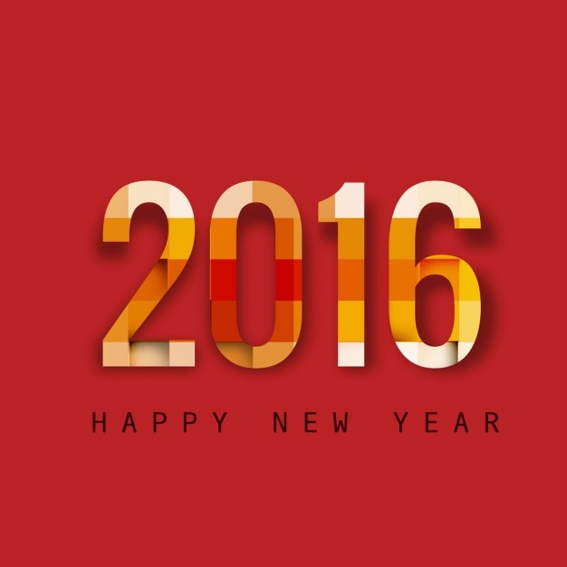 Free vector colorful new year 2016 background